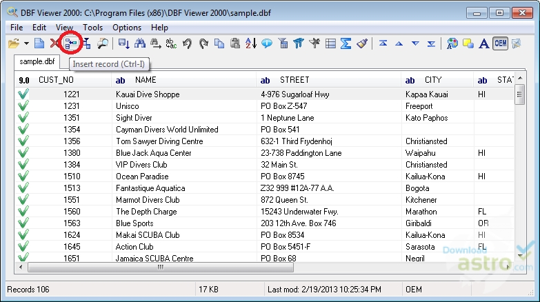 DBF Viewer 2000 free downloads